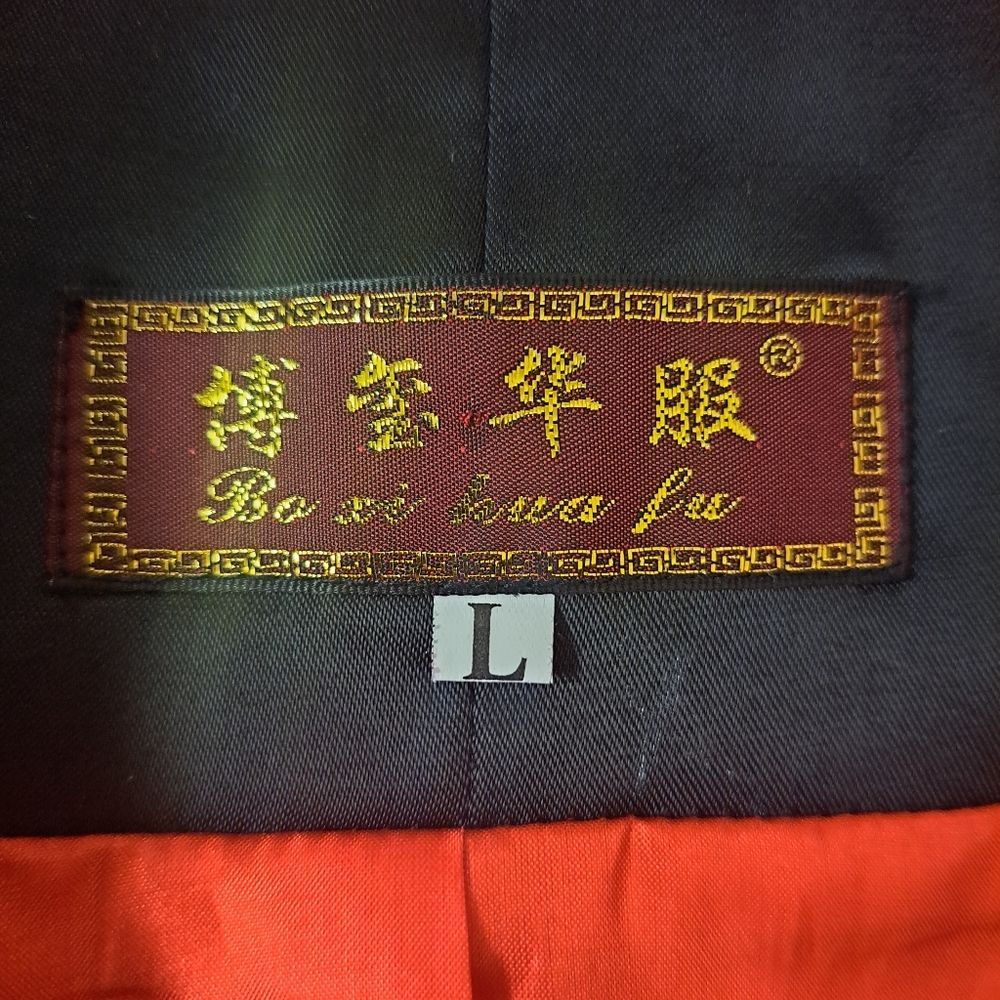 Beautiful Red Floral Asian Jacket Blazer By Bo Xi Hua Fu Women's Size L - Picture 11 of 14